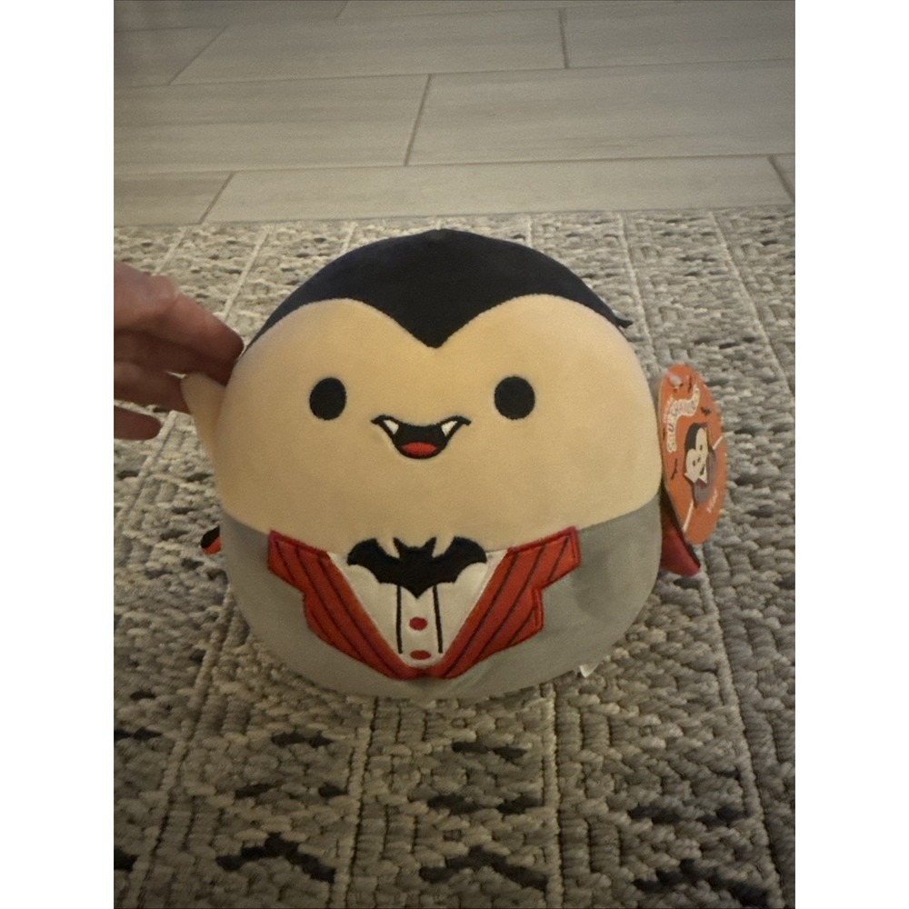 NWT Squishmallow 2023 Dracula Vlad Vampire 8" Plush Halloween Kellytoy